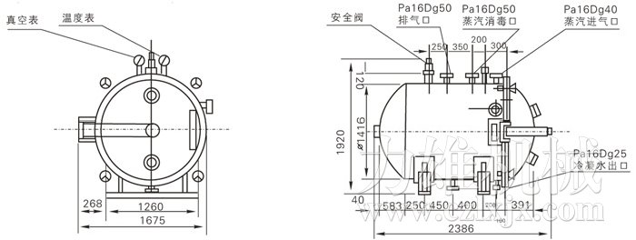 圓形靜態(tài)真空干燥機(jī)結(jié)構(gòu)示意圖